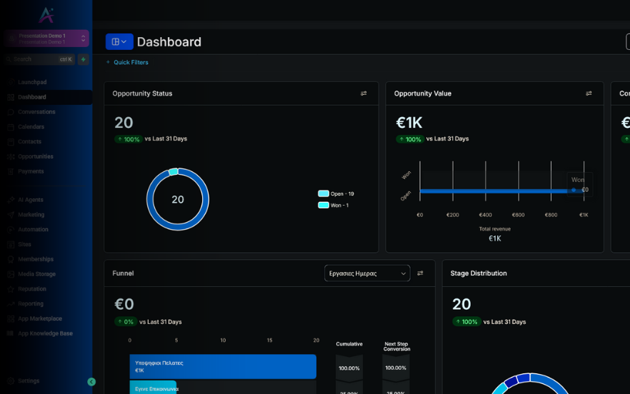 argonstack crm dashboard